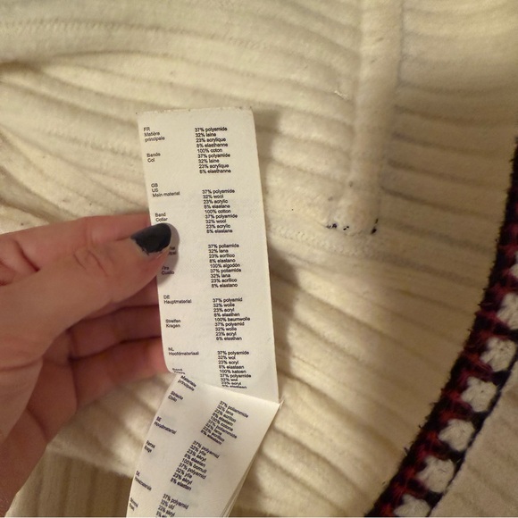 Maje Contrasting Rib Cropped Cardigan - Picture 8 of 8